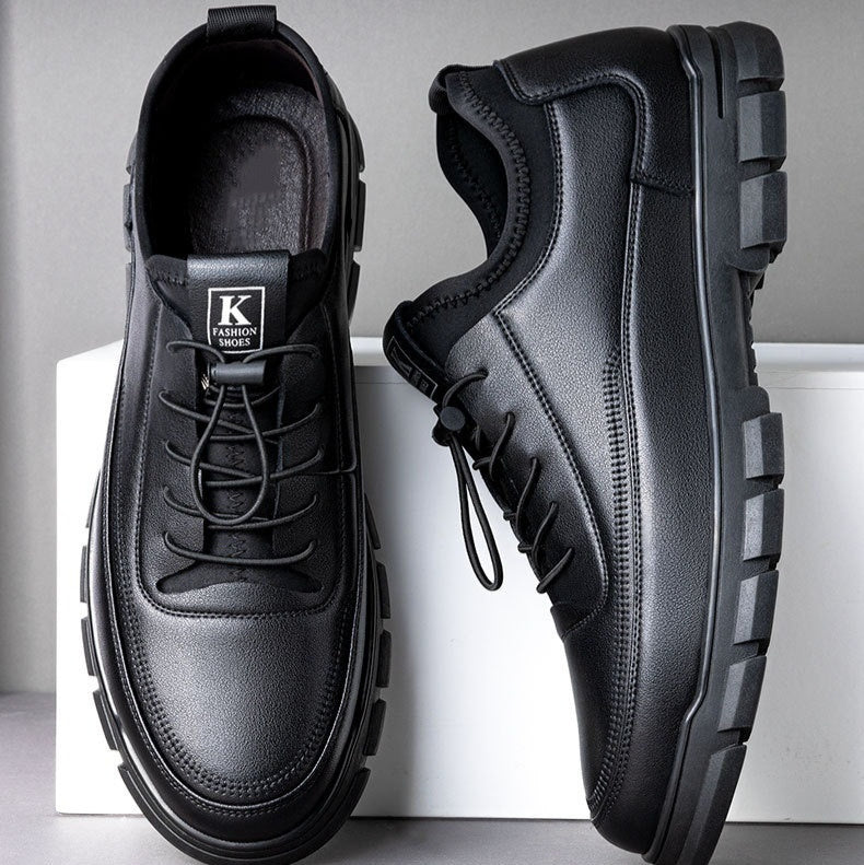 Business Formal Leather Shoes Black Casual Soft Upper
