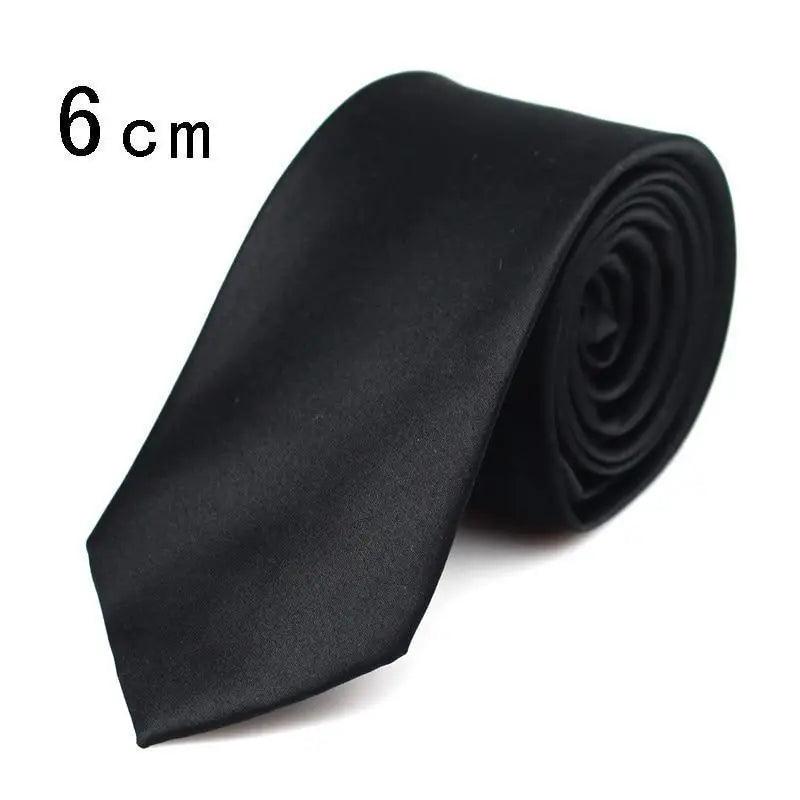 Black Business Skinny Men Neckties Wedding Slim Ties Elegant Men Lightweight High Quality Modern Ties