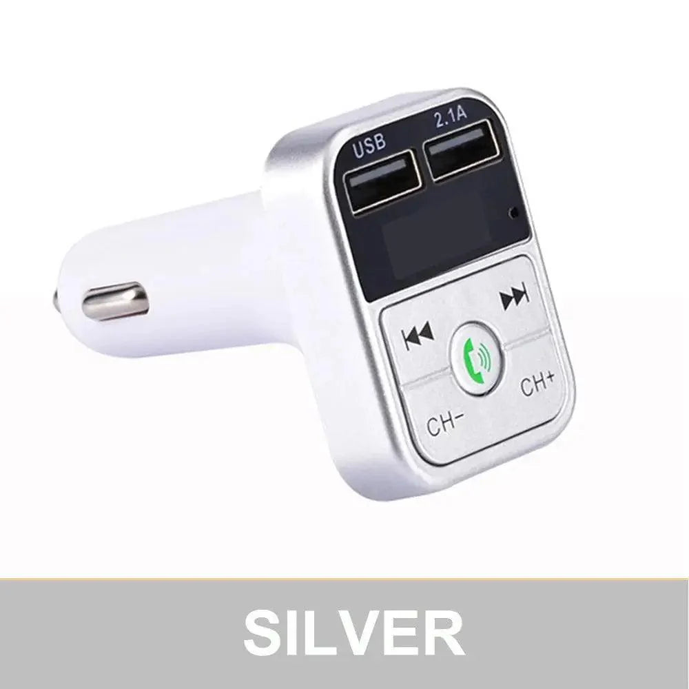 Black Car Bluetooth Wireless Hand-free Transmitter Dual USB Charger Music Player For Cars Easy Use Gadget