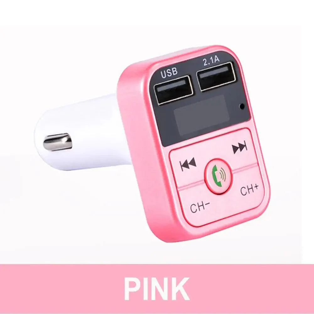 Black Car Bluetooth Wireless Hand-free Transmitter Dual USB Charger Music Player For Cars Easy Use Gadget