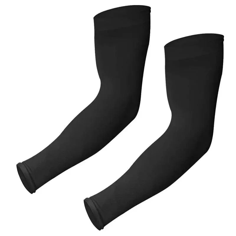 Black Men Unisex Cooling Arm Sleeves Cover Cycling Running Sun Protection Outdoor Activities Hide Tattoos Sleeve Cooling Sports Sleeve For Basketball Golf Football