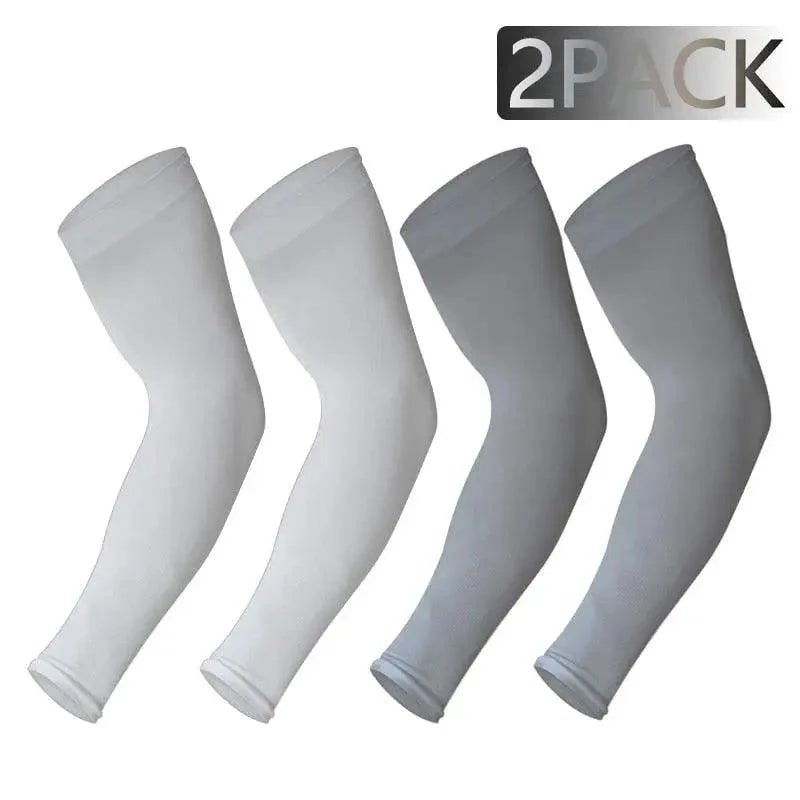 Black Men Unisex Cooling Arm Sleeves Cover Cycling Running Sun Protection Outdoor Activities Hide Tattoos Sleeve Cooling Sports Sleeve For Basketball Golf Football