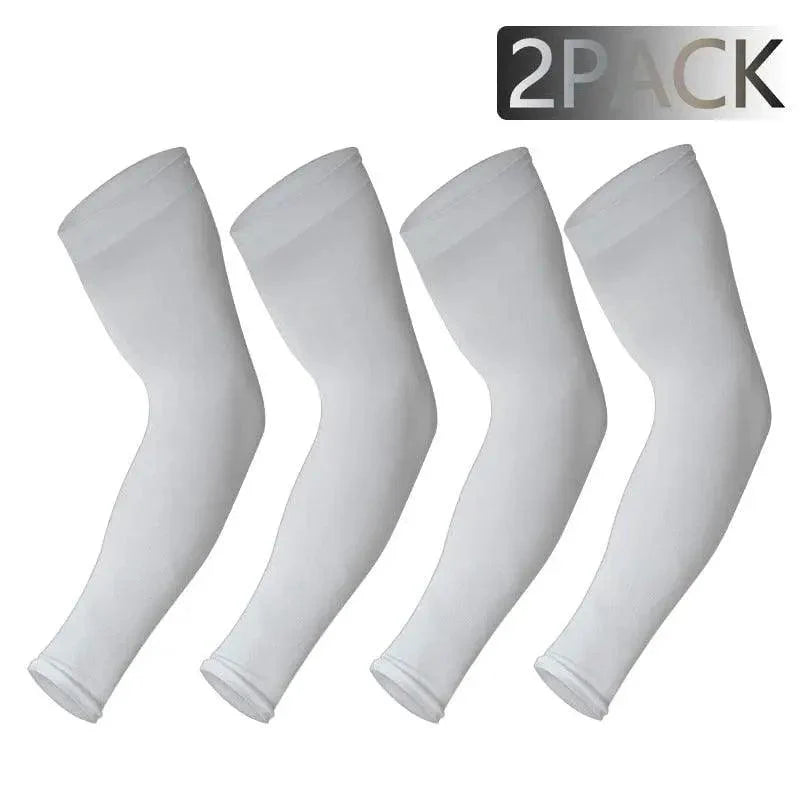 Black Men Unisex Cooling Arm Sleeves Cover Cycling Running Sun Protection Outdoor Activities Hide Tattoos Sleeve Cooling Sports Sleeve For Basketball Golf Football