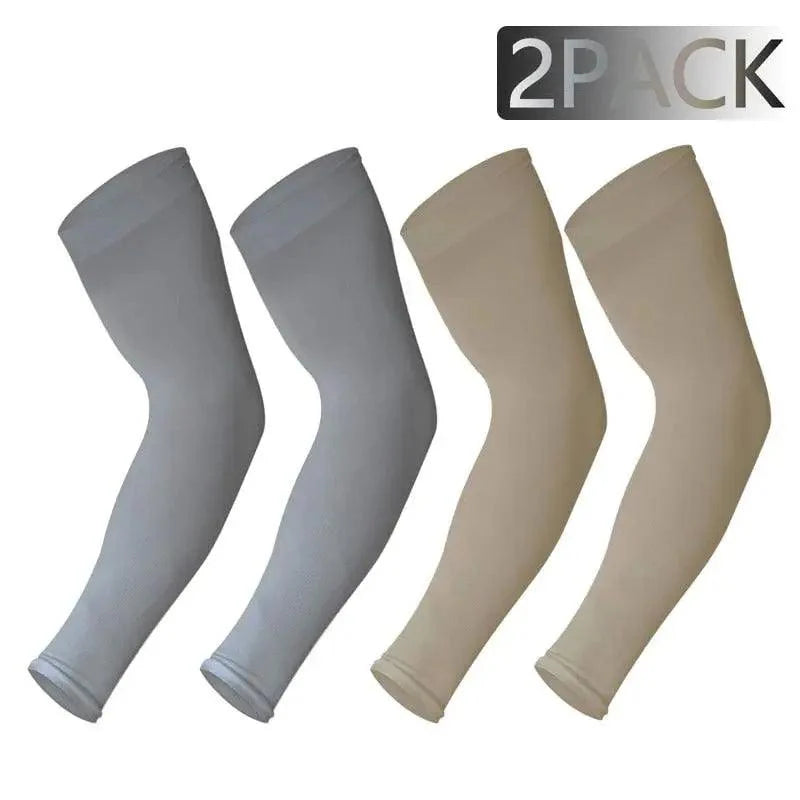 Black Men Unisex Cooling Arm Sleeves Cover Cycling Running Sun Protection Outdoor Activities Hide Tattoos Sleeve Cooling Sports Sleeve For Basketball Golf Football