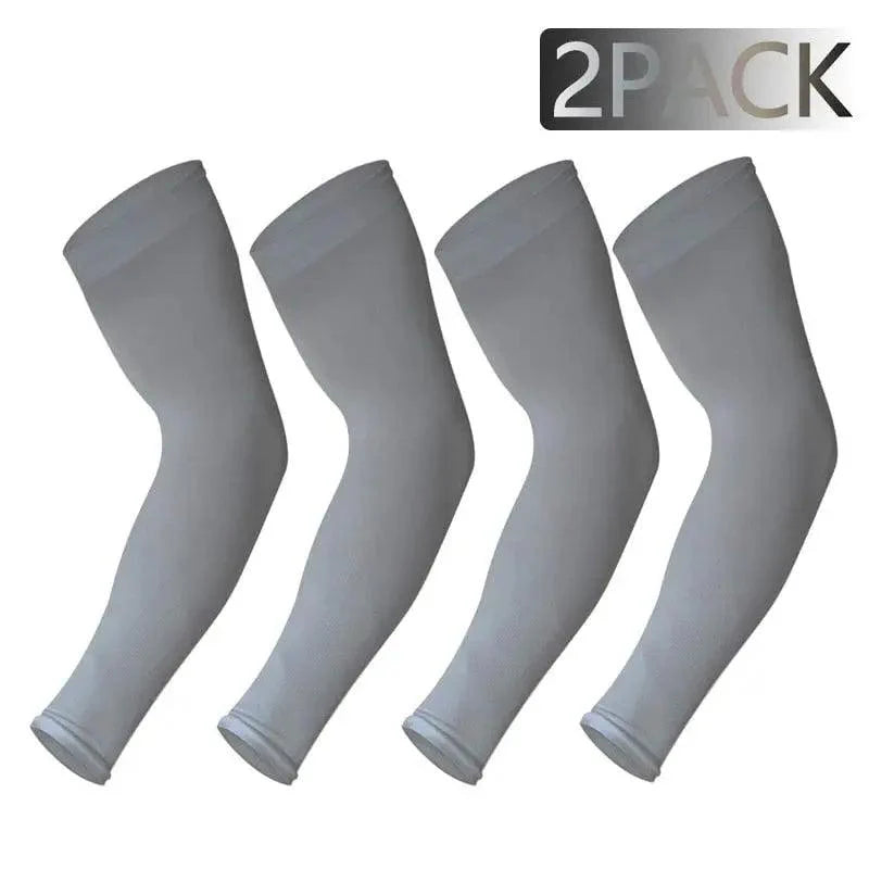 Black Men Unisex Cooling Arm Sleeves Cover Cycling Running Sun Protection Outdoor Activities Hide Tattoos Sleeve Cooling Sports Sleeve For Basketball Golf Football