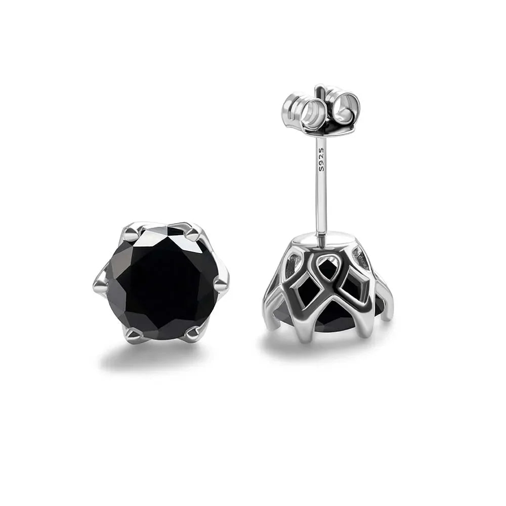 Boucles d'oreilles clous en moissanite rose et bleu roi en argent sterling S925, 0,5 1 2 carats, pour mariée