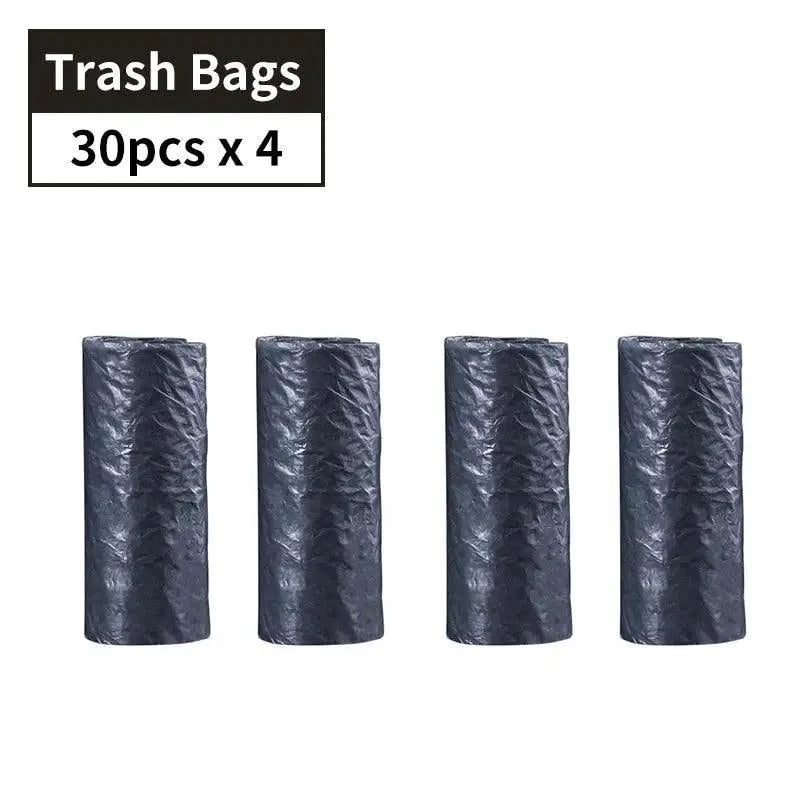 Black Small Trash Bin Garbage Can For Car Waste Rubbish Basket Organizer Storage Holder Car Accessories