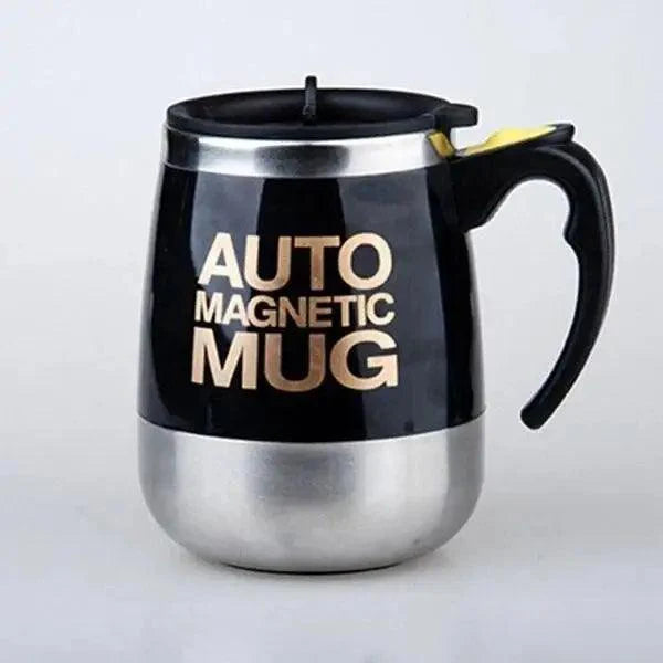 Black Smart Lazy Automatic Stainless Steel Self Stirring Magnetic Mug Creative Coffee Mixing Cup Automatic Self Mixing & Spinning Cup Cute Christmas Birthday Gift Idea For Men And Women