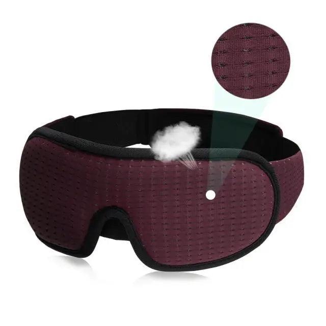 Black  Soft Padded Sleeping Mask For Eyes Lightweight Blindfold Night Mask Modern Adjustable Super Smooth Eye Patch For Sleep