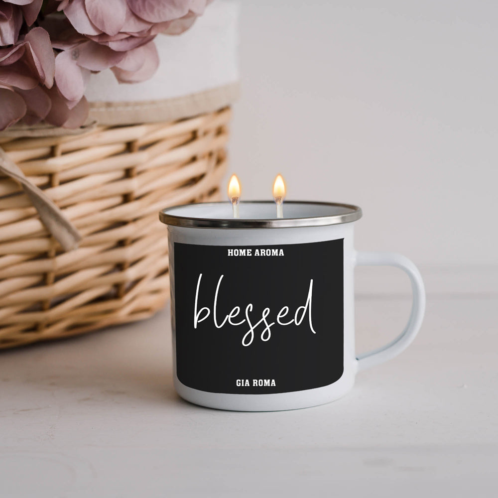 16oz Reusable Metal Candle Mug Scented Soy Candle Gift