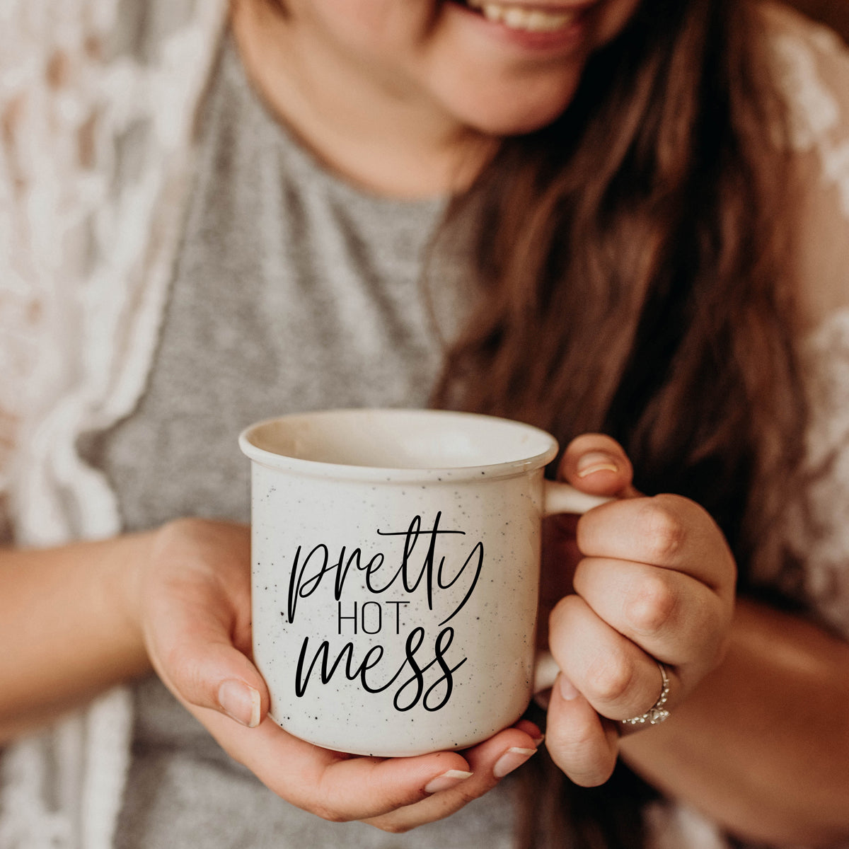 Pretty Hot Mess 14.5oz Keramik-Kaffeetasse Lustige Hot Mess Zitat-Tasse für Zuhause, Büro und Reisen