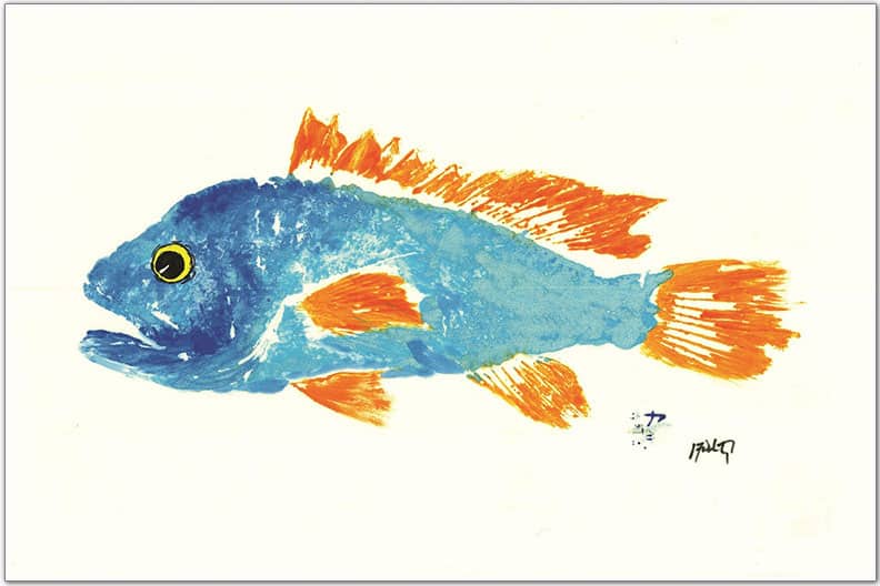 Blue & Orange Fish Handmade Placemat