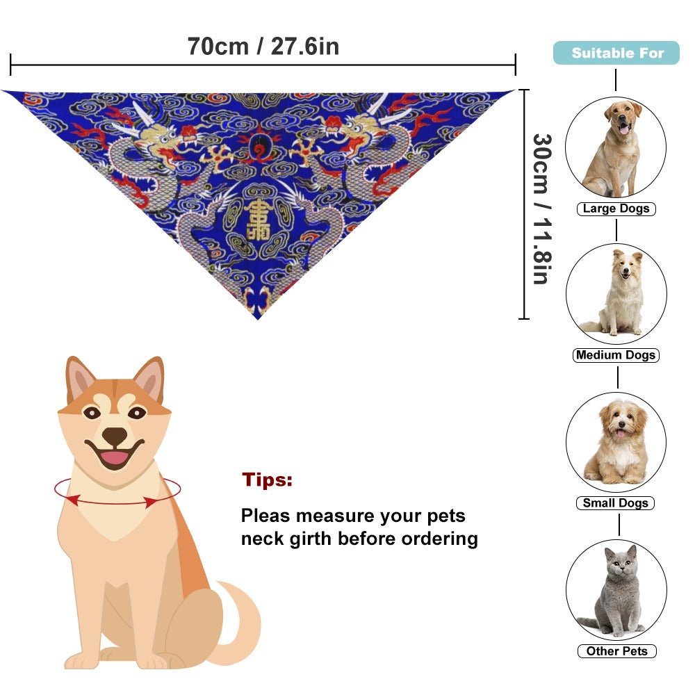 Blue Imperial Dragon Pet Scarf