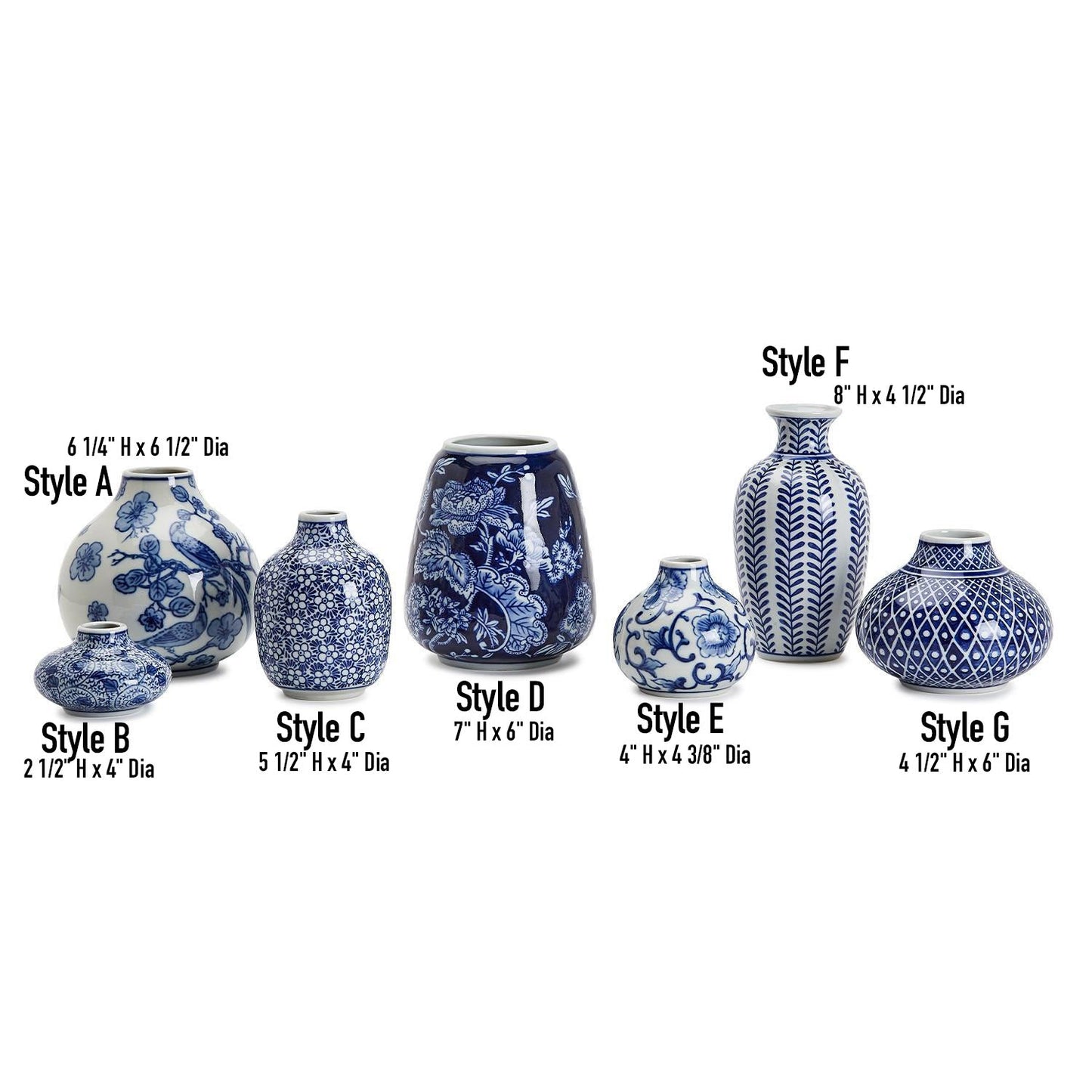 Vases à fleurs en porcelaine bleue, pots de fleurs décoratifs modernes pour l'intérieur