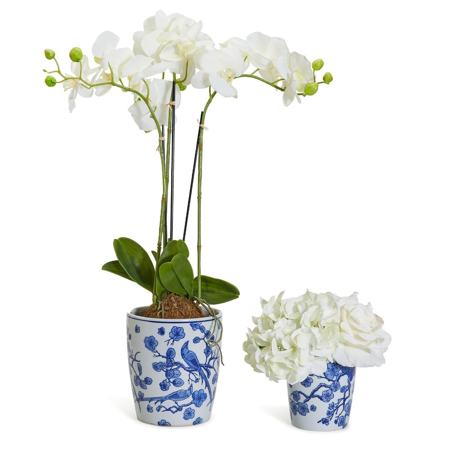 Blau-weißes chinesisches Keramik-Vase Pflanzgefäß für Zimmerpflanzen dekorativ