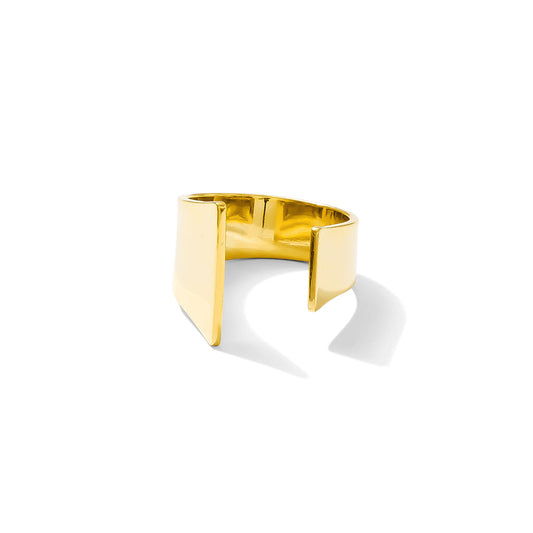 Bombshell Bullet Casing Ring - Handcrafted Recycled Stackable Gold Plated
