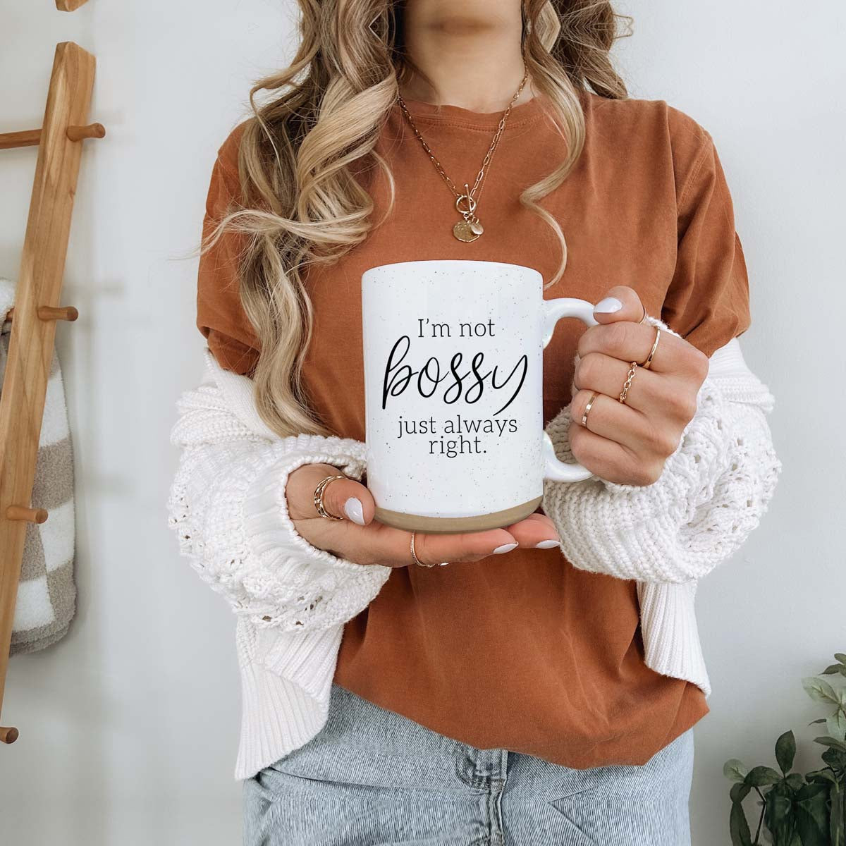 Funny 16oz Ceramic Mug I'm Not Bossy Just Always Right Coffee Gift