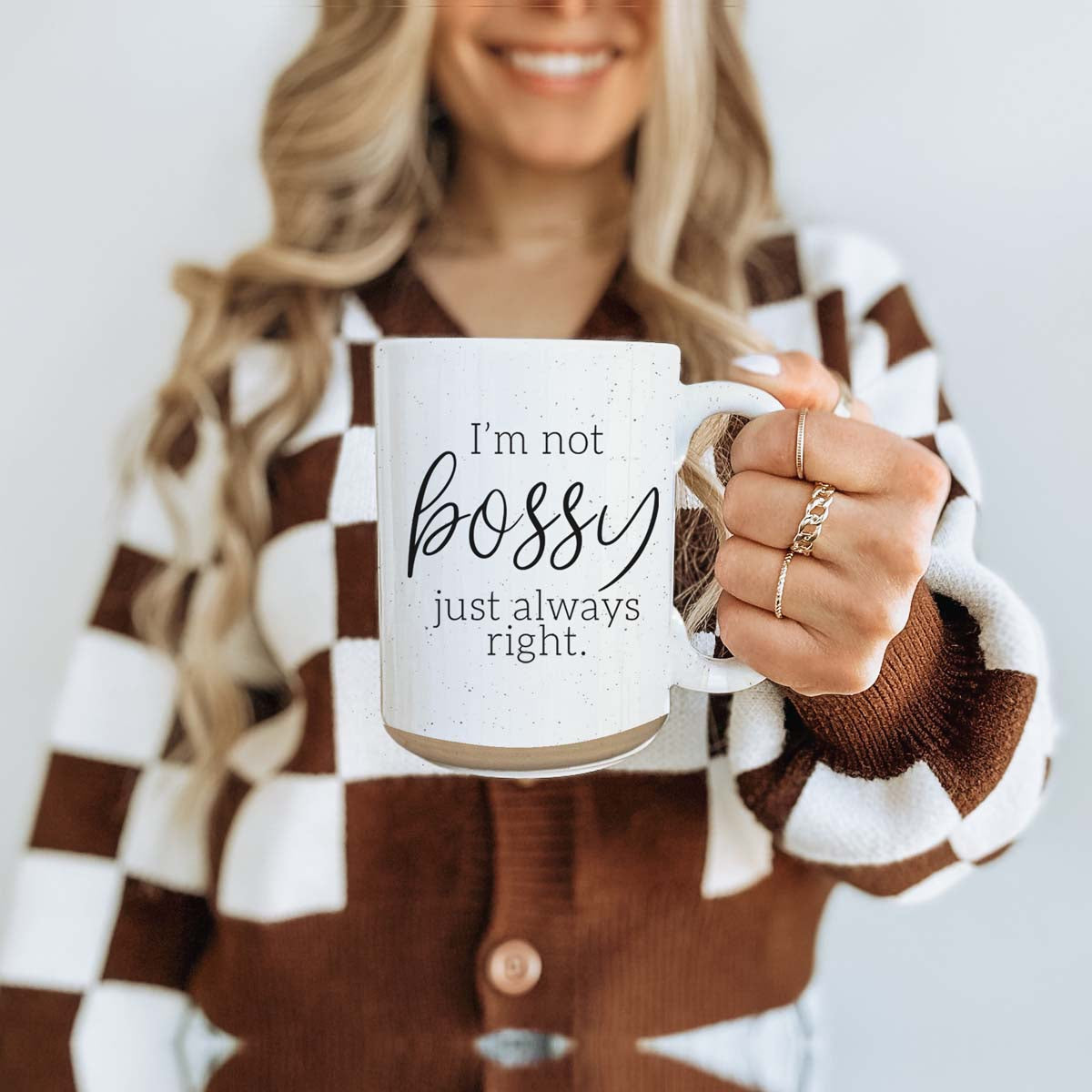 Lustige 470ml Keramiktasse Ich bin nicht herrisch, ich habe nur immer Recht Kaffee-Geschenk
