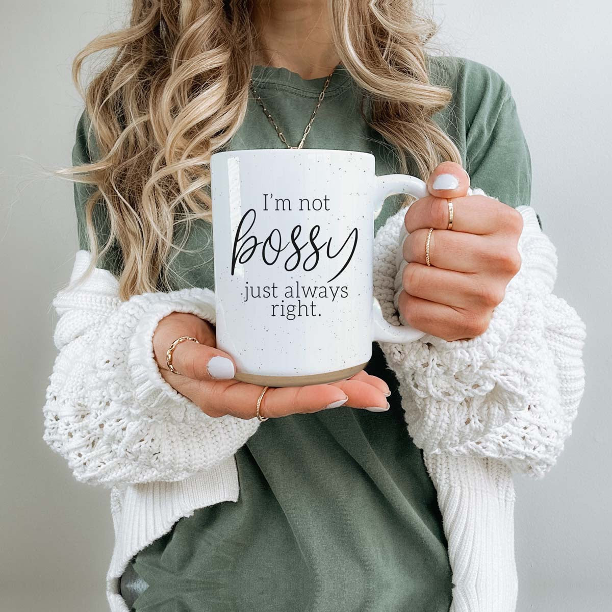 Lustige 470ml Keramiktasse Ich bin nicht herrisch, ich habe nur immer Recht Kaffee-Geschenk