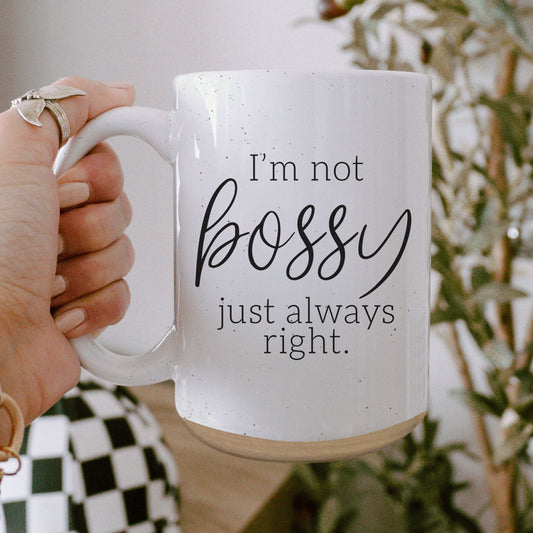 Lustige 470ml Keramiktasse Ich bin nicht herrisch, ich habe nur immer Recht Kaffee-Geschenk