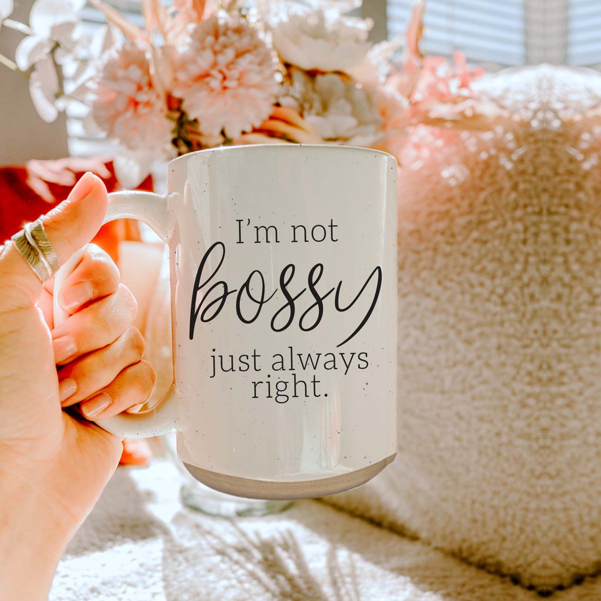 Lustige 470ml Keramiktasse Ich bin nicht herrisch, ich habe nur immer Recht Kaffee-Geschenk