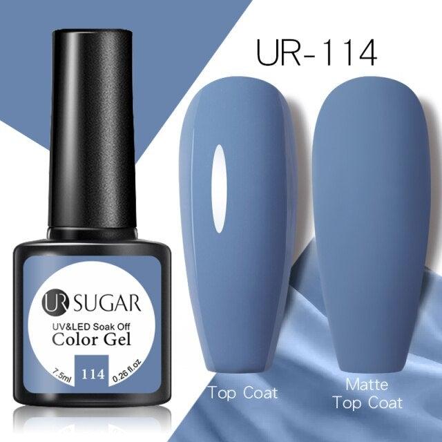 Brown Blue Gel Nail Polish UV LED Autumn Winter Series Matte And Glossy Colors Elegant Stylish Design For Womens