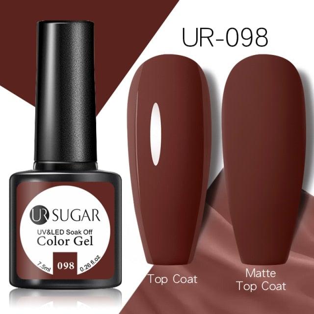 Brown Blue Gel Nail Polish UV LED Autumn Winter Series Matte And Glossy Colors Elegant Stylish Design For Womens