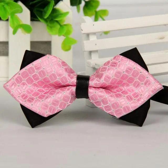 Business Black Golden Butterfly Men Bowtie Luxury Double Layer Pointed Classic Bow Tie Lovely Men Gift For Office And Meetings