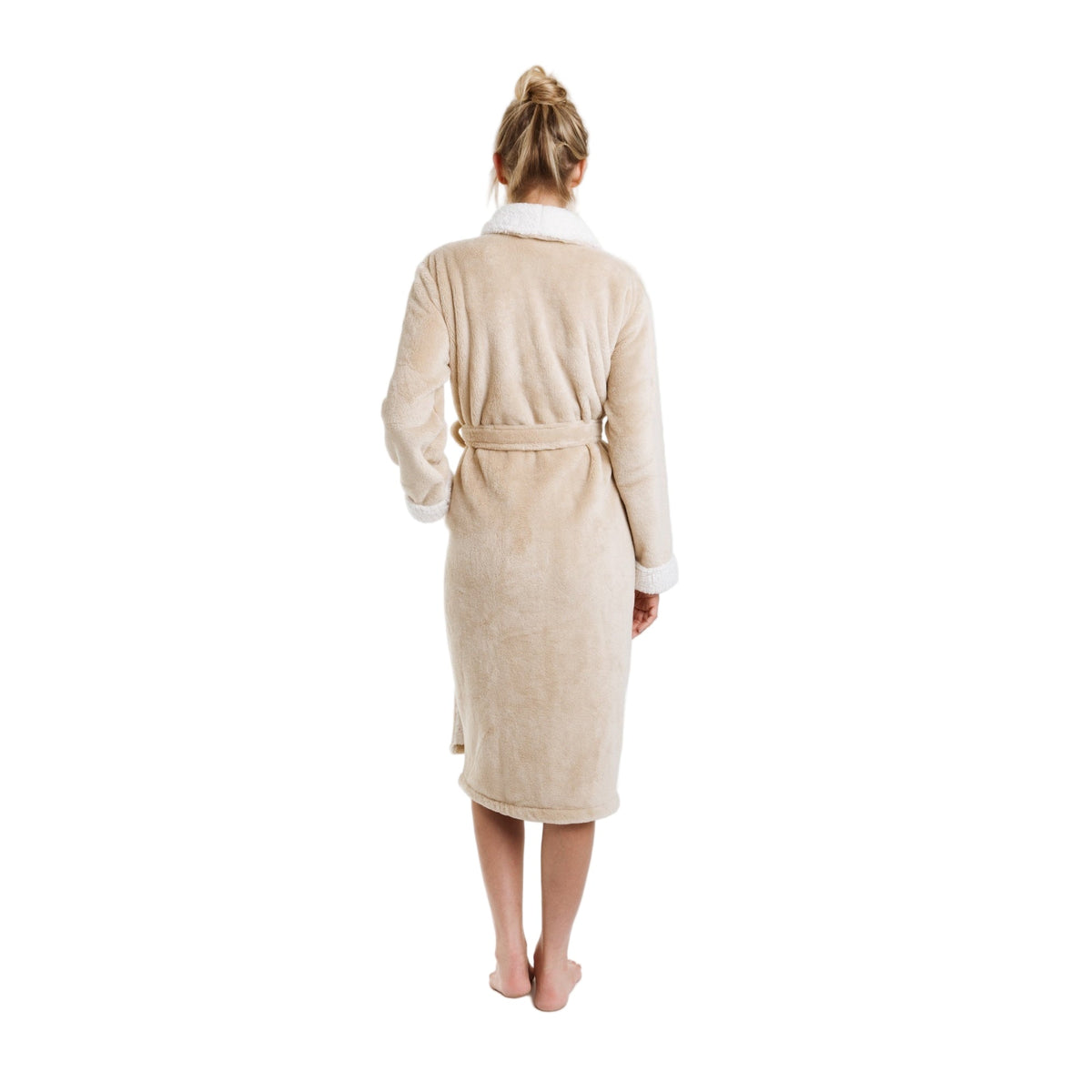 Wolkenweicher Sherpa-Fleece-Bademantel
