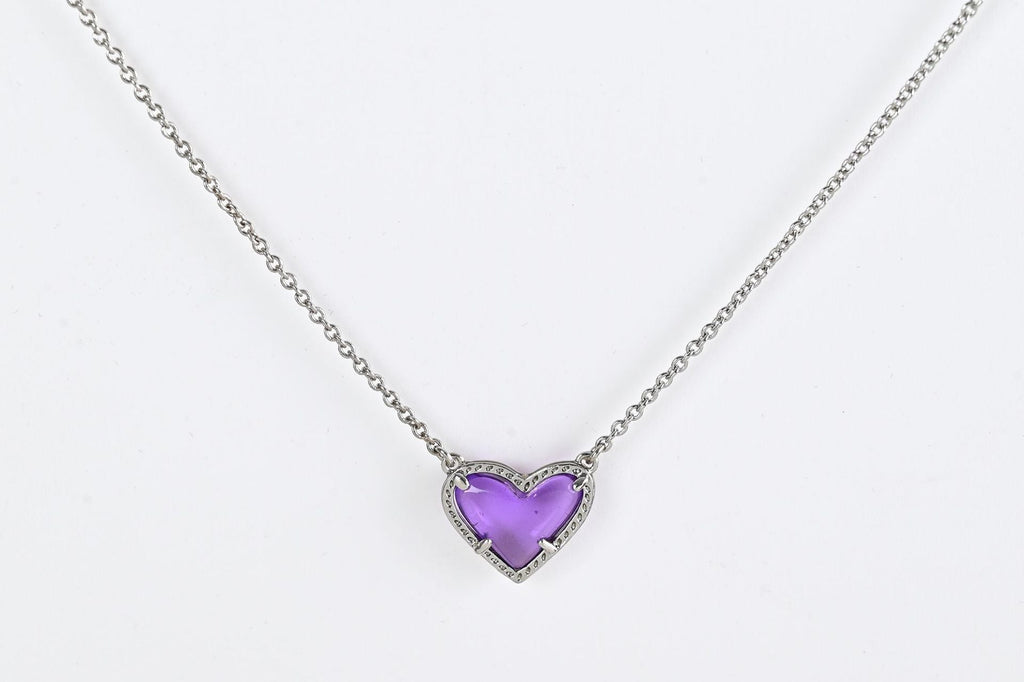 Cubic Zirconia Heart Pendant Necklace