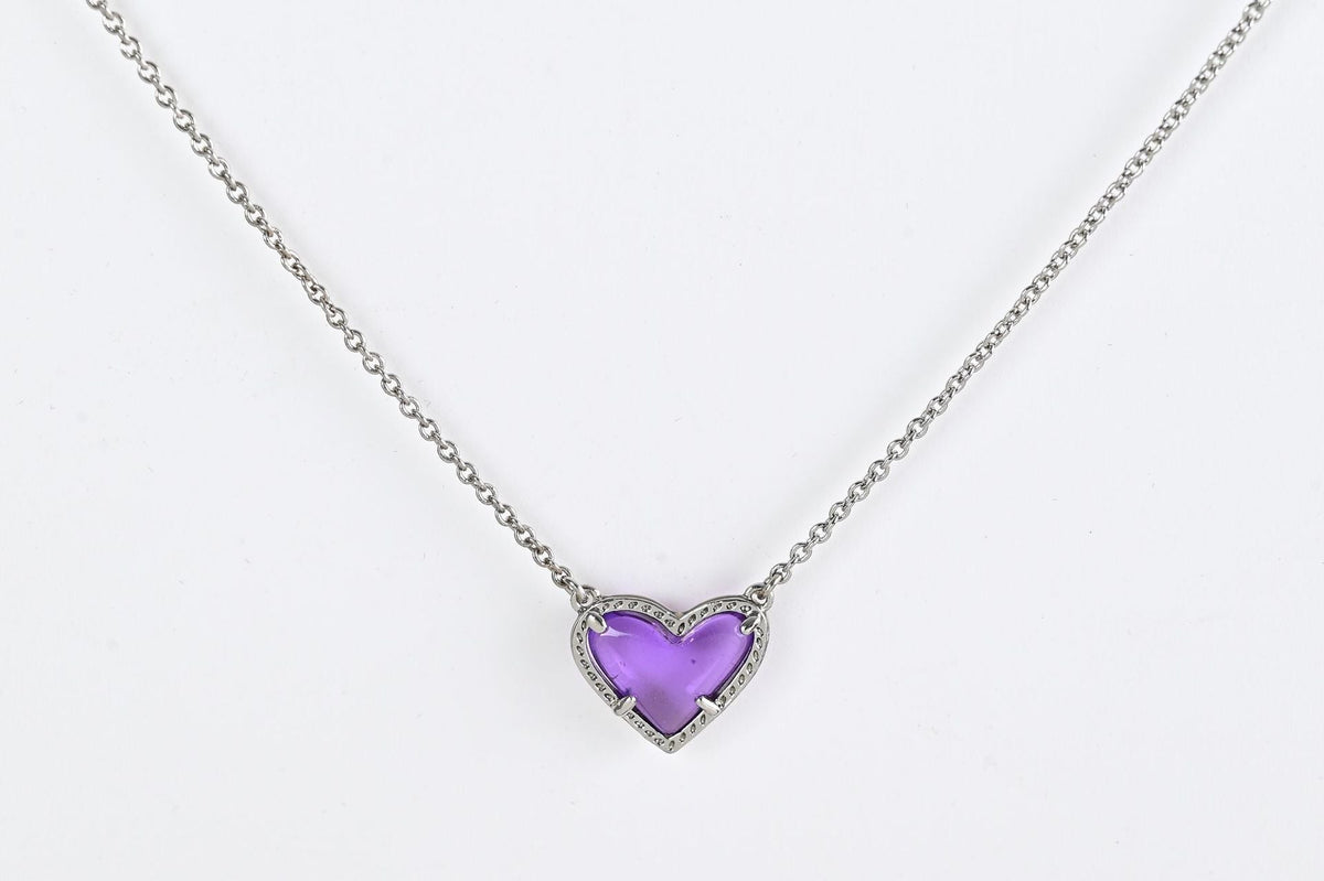Cubic Zirconia Heart Pendant Necklace