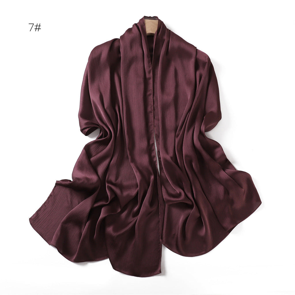 Solid-color Womens Summer Shawl Sunscreen Scarf