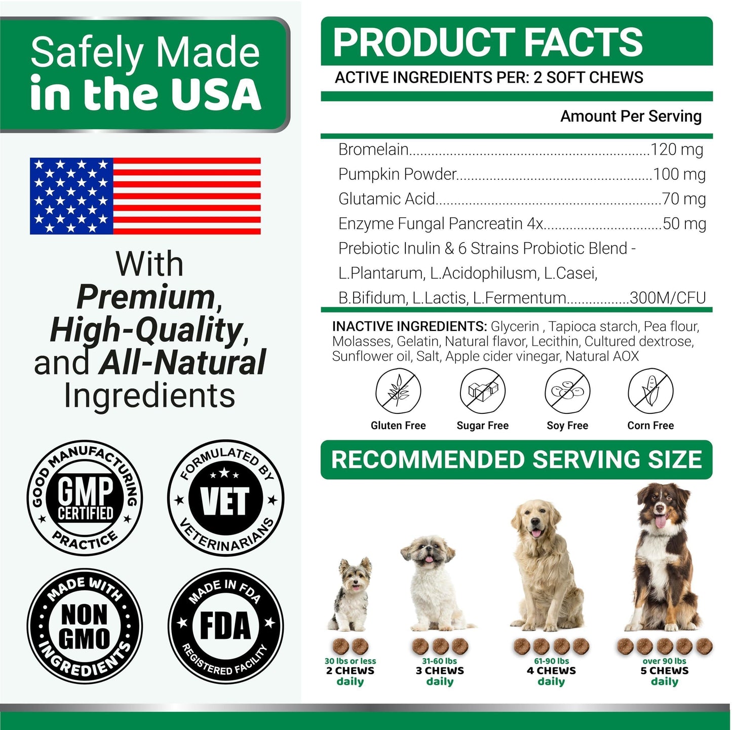No Poo Chews for Dogs 170 Count Coprophagia Deterrent Probiotics