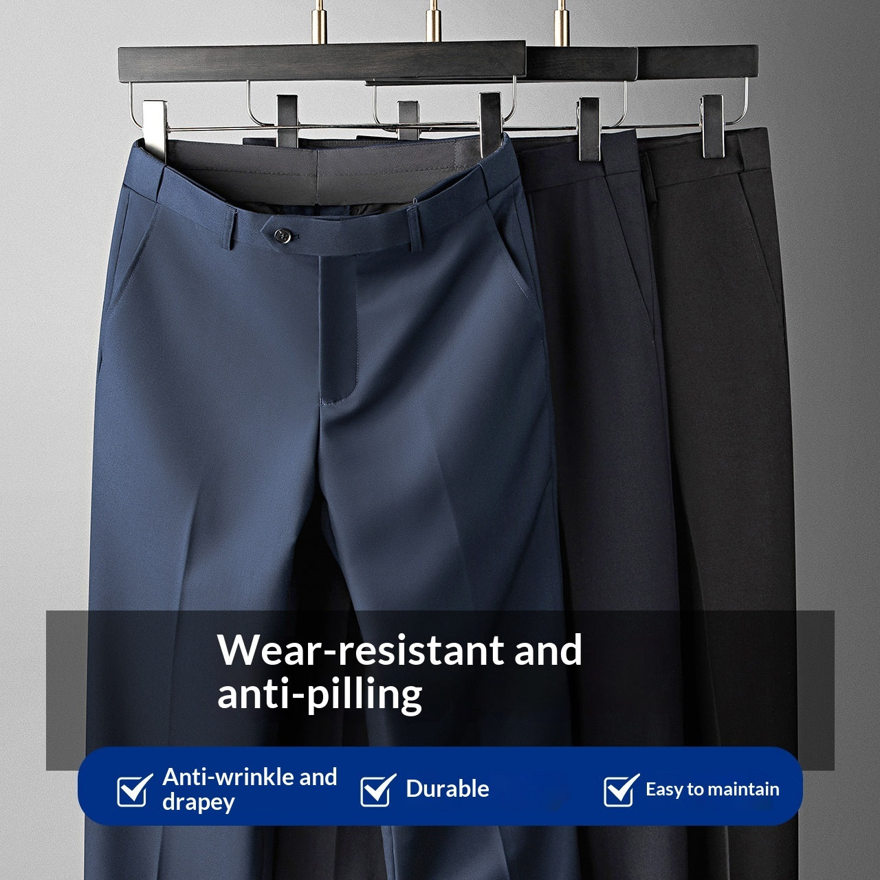 Mens Drapey Dress Pants Business-Casual Formal Wear