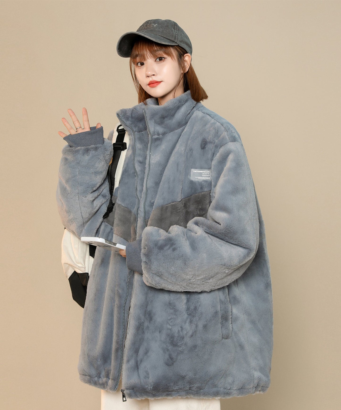 VX11 Pelz-Winterjacke für Damen