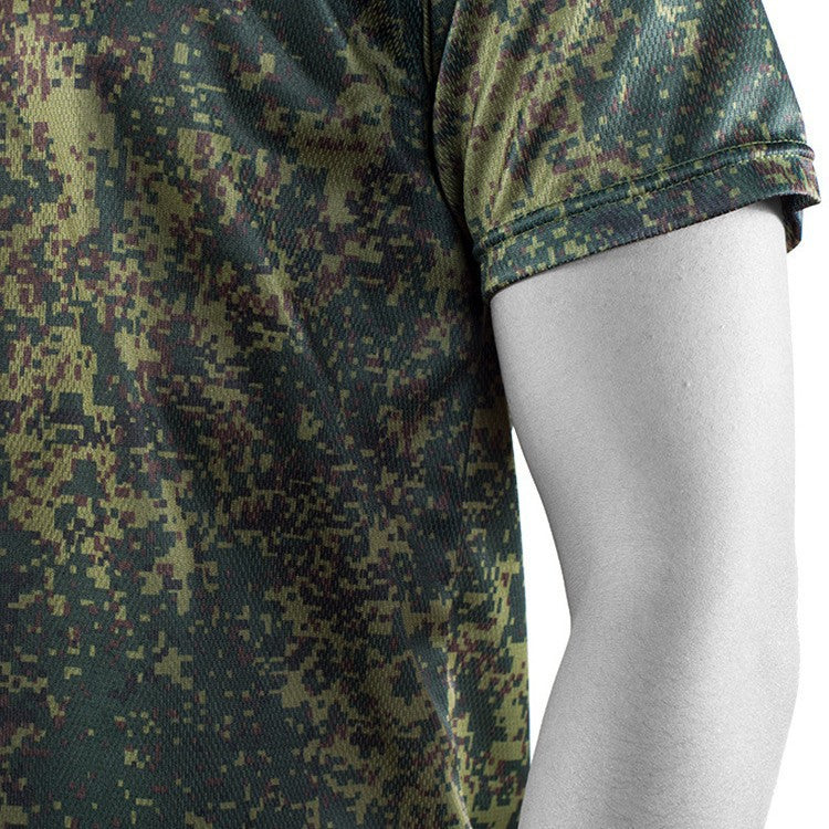 Short-sleeve Quick-dry Camouflage T-shirt For Outdoor Sports Training