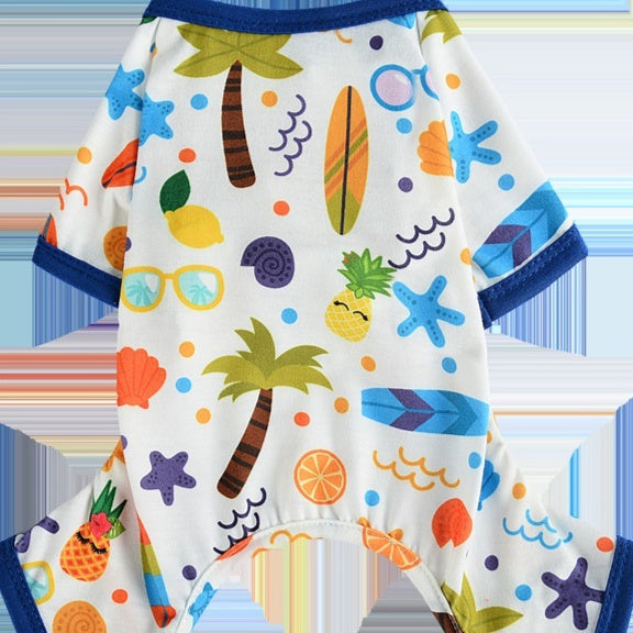Cartoon Cute Pet Print Jumpsuit