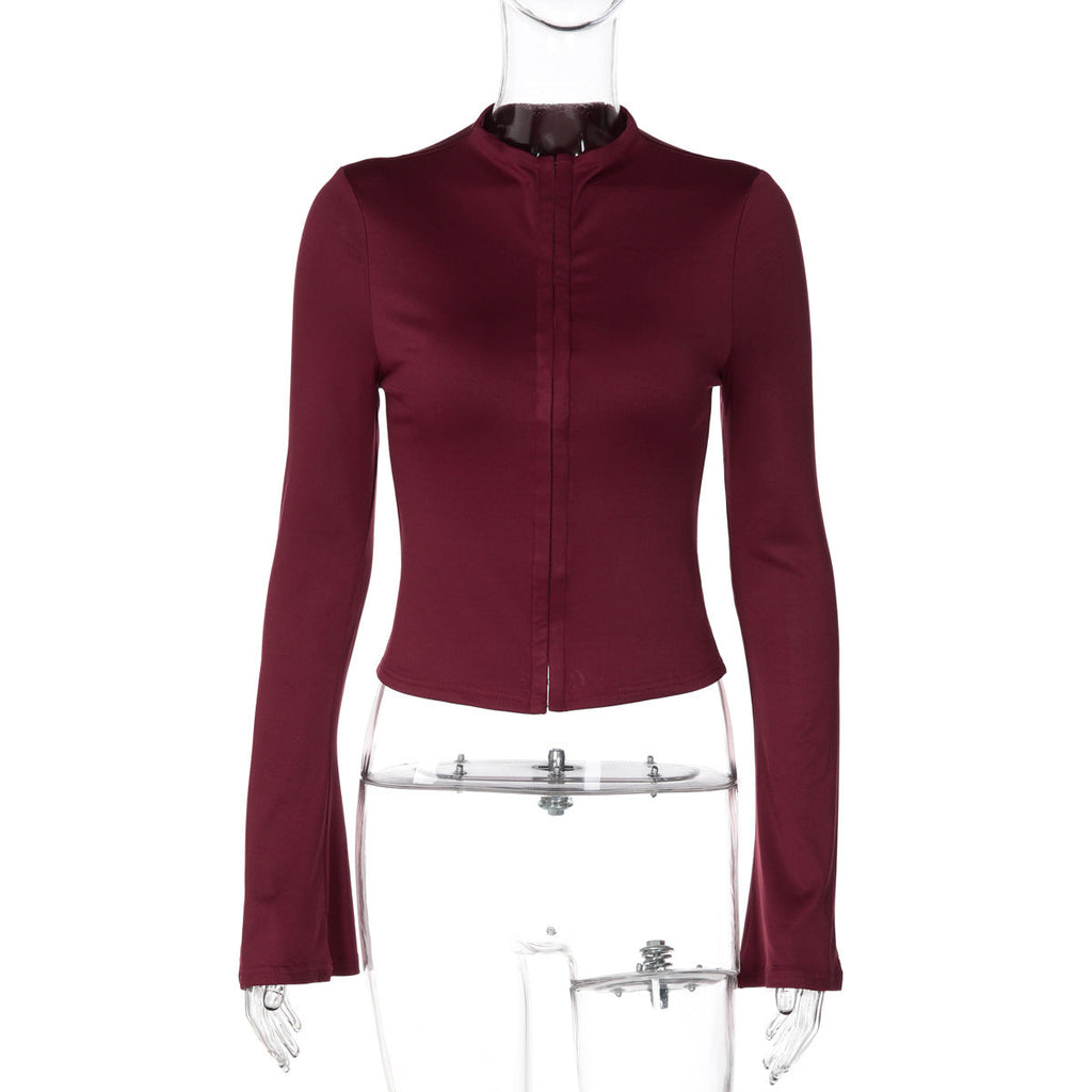 Fashionable Slimming Cardigan With A Row Of Buttons For Women