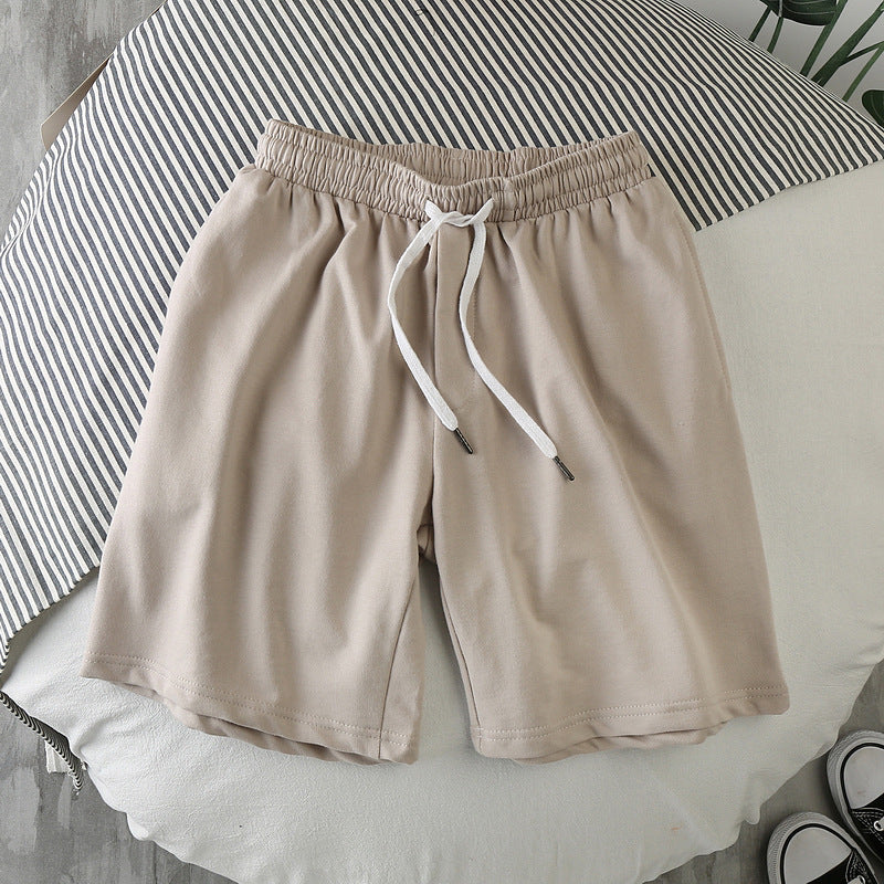 Mens Solid-Color Sports And Leisure Shorts