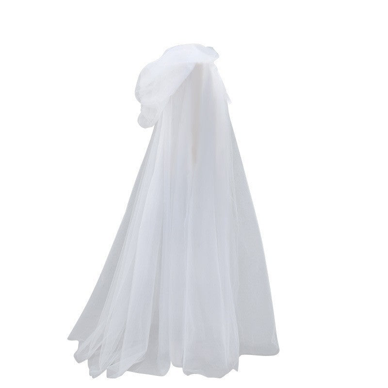 Halloween Ghost Hooded Cloak Death Witch Mesh Cloak Ball Performance Costume
