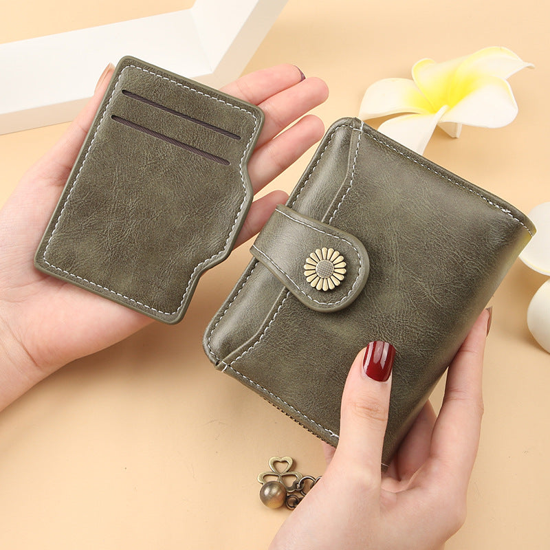 New Womens Wallet Fashionable Tassel Design Zip-around Short Style With Multiple Card Slots