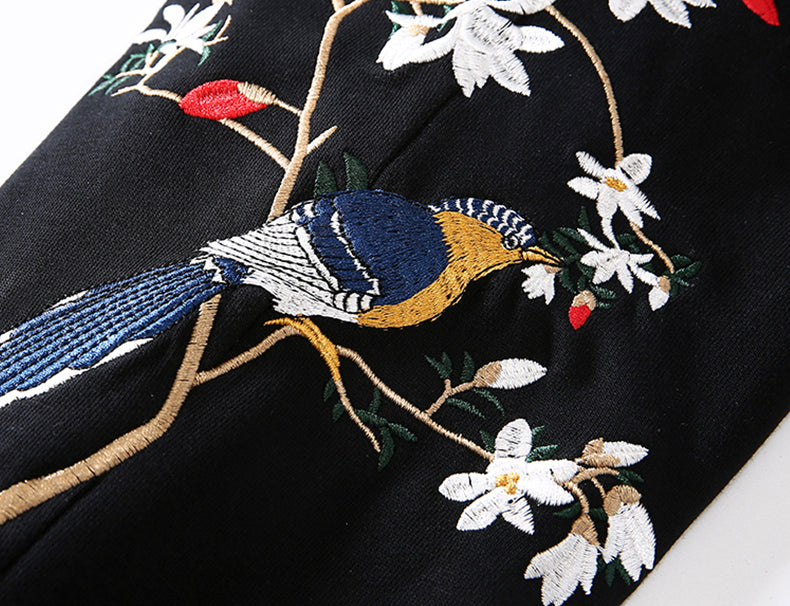 7046 Flowers Bestickte Jogginghose