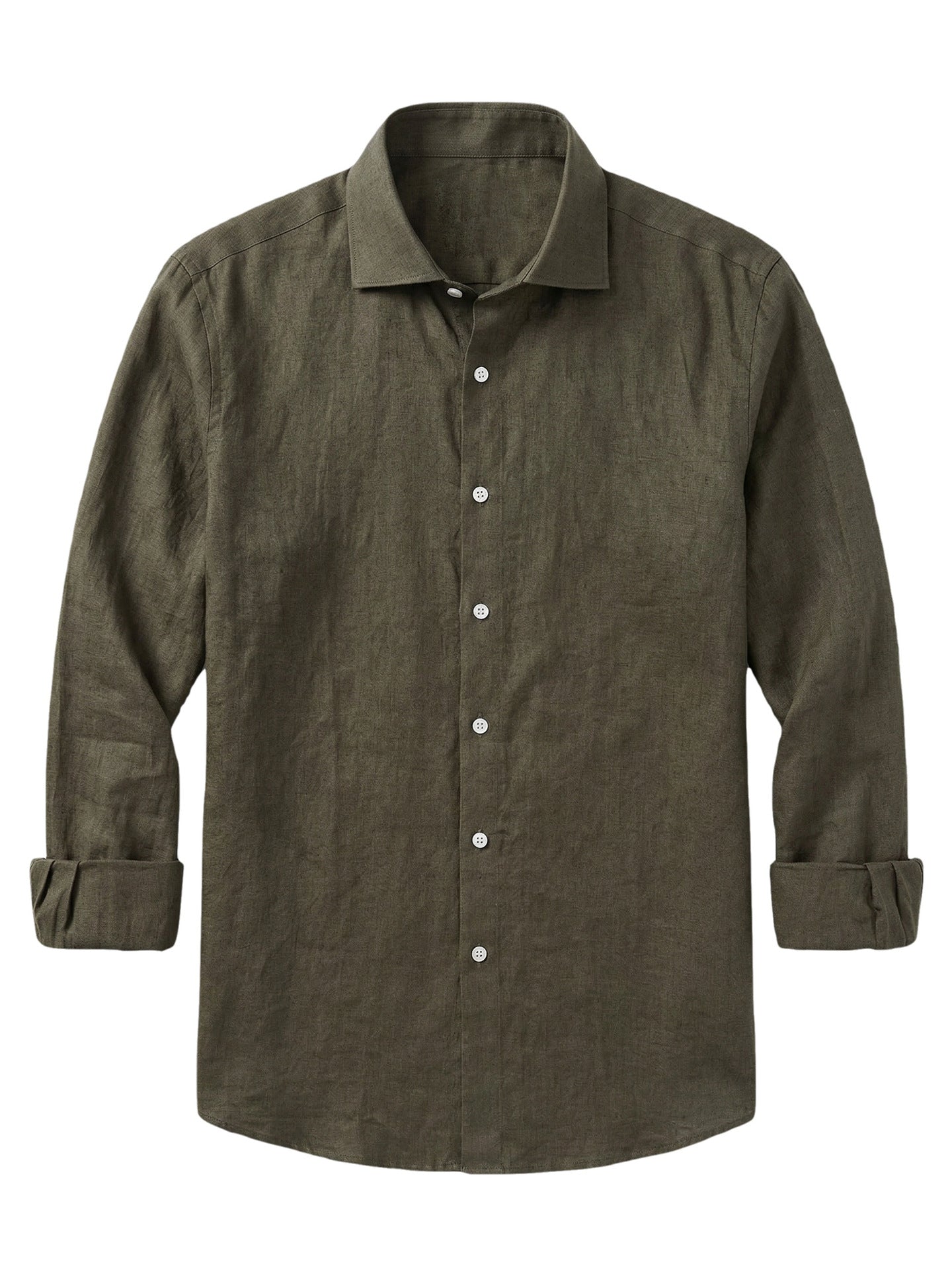 French-style Luxury Pure Linen Long-sleeve Shirt In The Old-money Aesthetic
