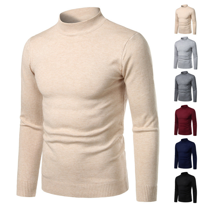 Mens Casual Half-neck Pullover Sweater