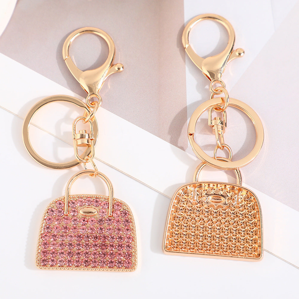 Creative Handbag Charm Minimalist Diamond-studded Keychain
