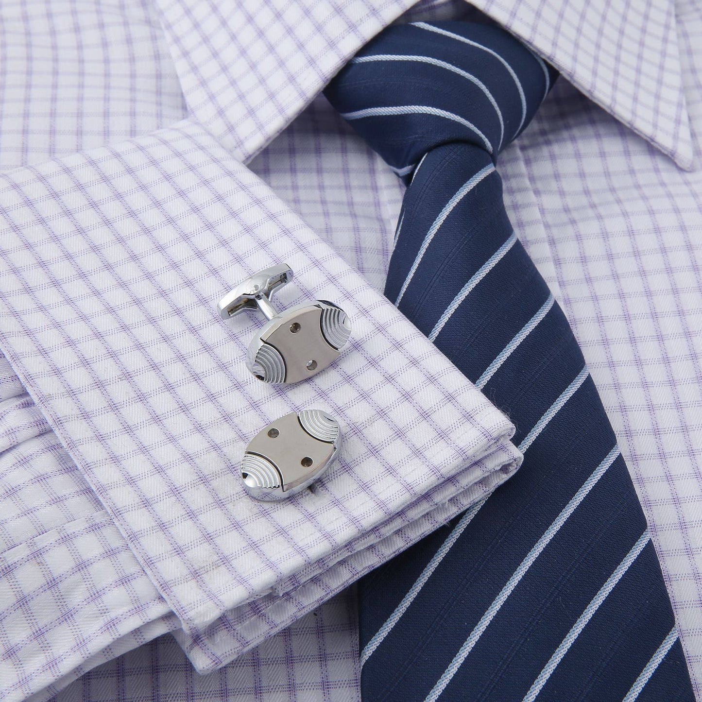 Industrial Revolution Series French Fish Shape Men's Cufflinks