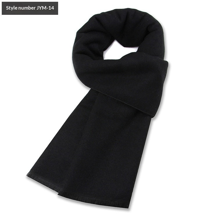 Mens Wool-Blend Plaid Scarf Winter Warmth & Extra Thickness