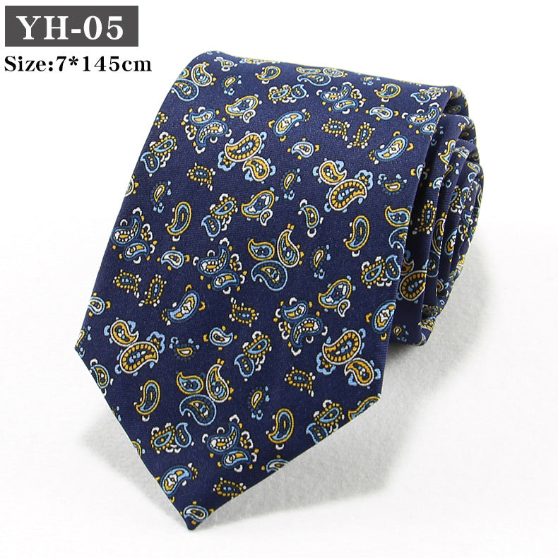 Korean-style Retro Hong Kong style Floral Casual Tie