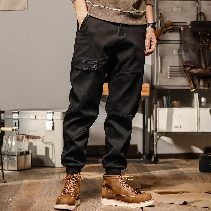 Mens Retro Loose-fit Casual Athletic Pants