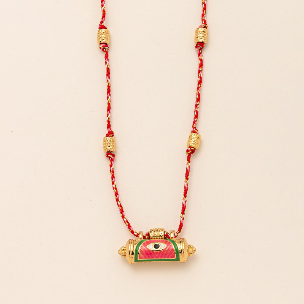 Evil Eye Kaleidoscope Necklace Clavicle Chain